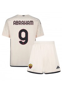 Fotbalové Dres AS Roma Tammy Abraham #9 Dětské Venkovní Oblečení 2023-24 Krátký Rukáv (+ trenýrky)